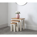 Coxmoor Nest Of 3 Tables Ivory & Oak