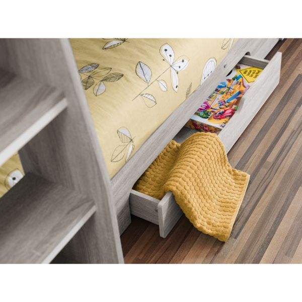 Orion Bunk Bed Single Grey Oak