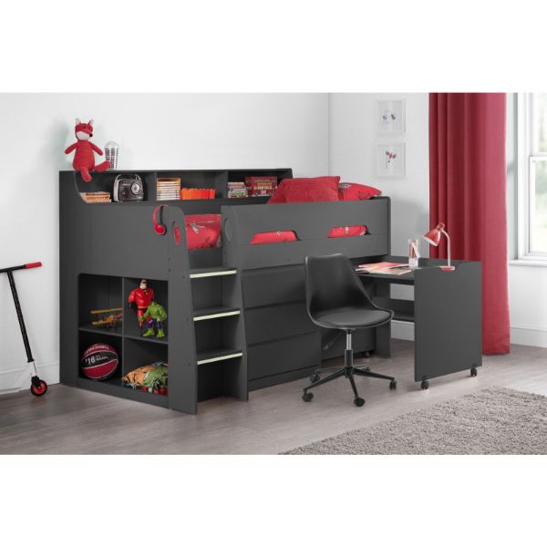 Jupiter Single Bed Midsleeper Anthracite