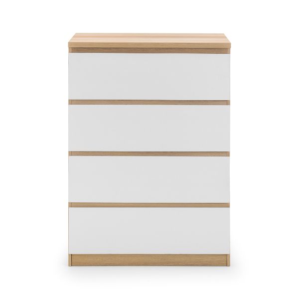 Jupiter Chest of 4 Drawers 80cm Oak & White