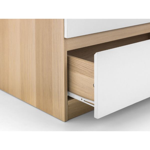 Jupiter Chest of 4 Drawers 80cm Oak & White