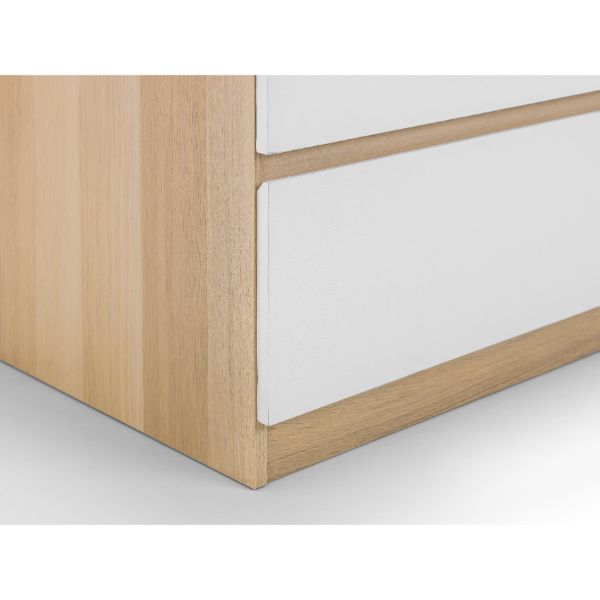 Jupiter Chest of 4 Drawers 80cm Oak & White