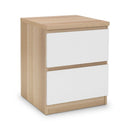Phoenix Bedside Table With 2 Drawers Oak & White