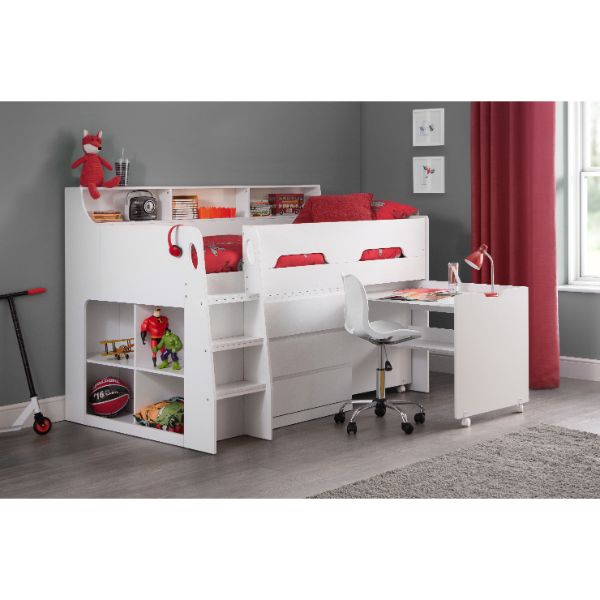 Jupiter Single Bed Midsleeper White