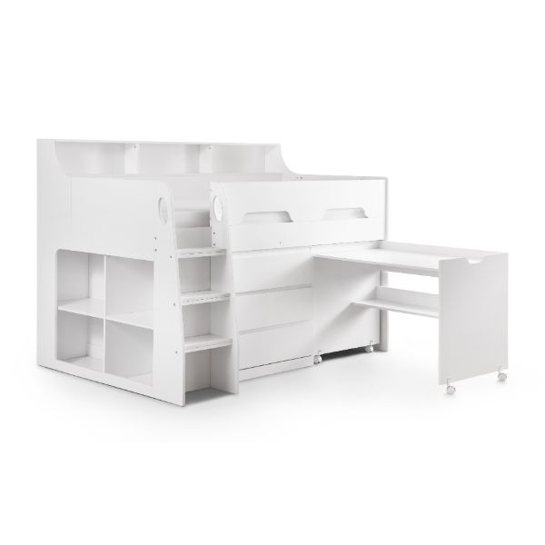 Jupiter Single Bed Midsleeper White