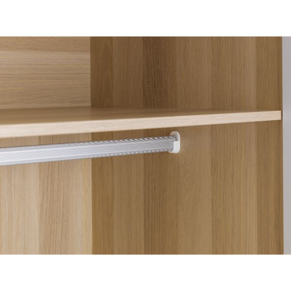 Jupiter Wardrobe with 2 Doors 190cm Oak & White