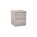 Phoenix Bedside Table With 2 Drawers Grey Oak