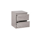 Phoenix Bedside Table With 2 Drawers Grey Oak