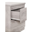 Phoenix Bedside Table With 2 Drawers Grey Oak