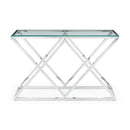 Biarritz Glass Console Table 1.2m