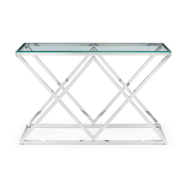 Biarritz Glass Console Table 1.2m