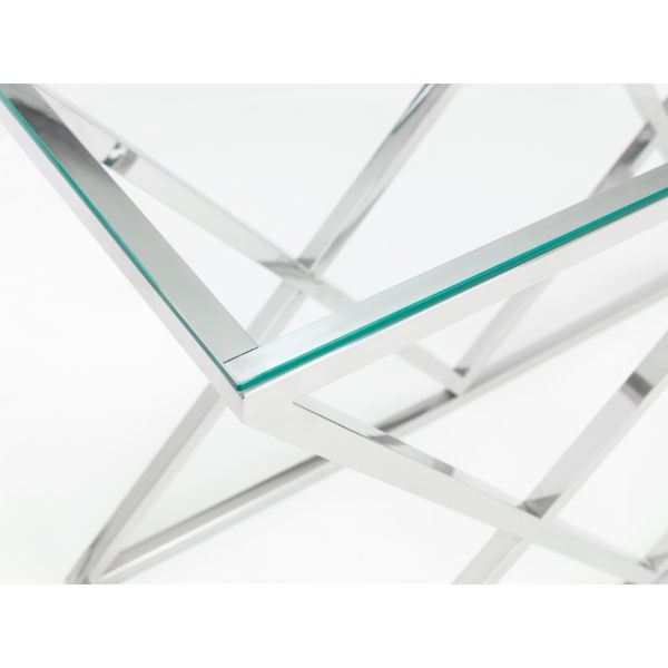 Biarritz Glass Console Table 1.2m