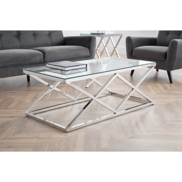 Biarritz Glass Coffee Table 1.2m