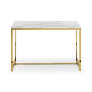 Scala Dining Table 1.2m White Marble & Gold
