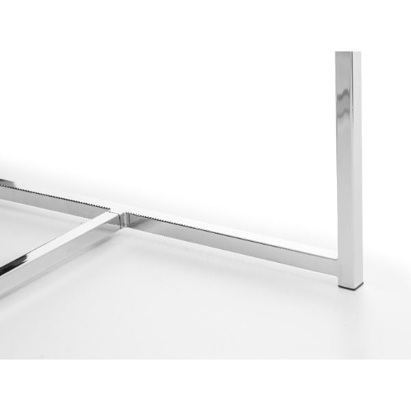Scala Dining Table 1.2m White Marble & Chrome