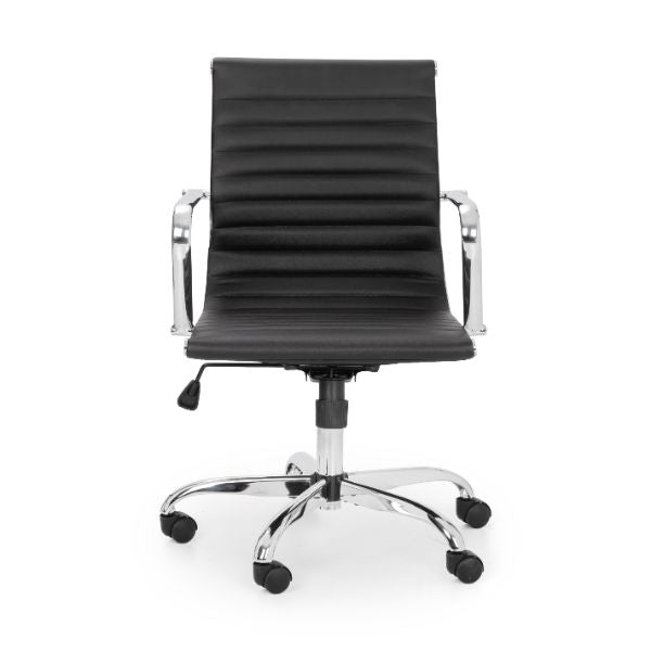 Gio Office Chair Black & Chrome