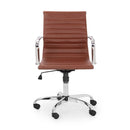 Gio Office Chair Brown & Chrome