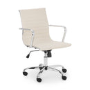 Gio Office Chair Ivory & Chrome