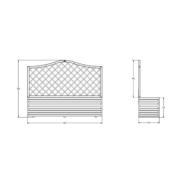 Forest Garden Venice Planter 153cm(h) x 180cm(w) x 50cm(d)