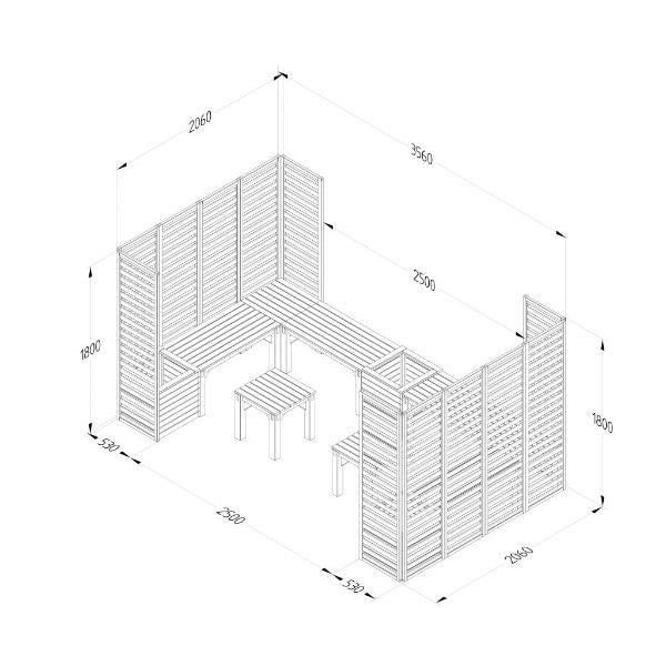 Forest Garden Furniture Modular Seating Option 5