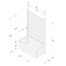 Forest Garden Trellis Planter 137cm(h) x 80cm(w) x 40cm(d)