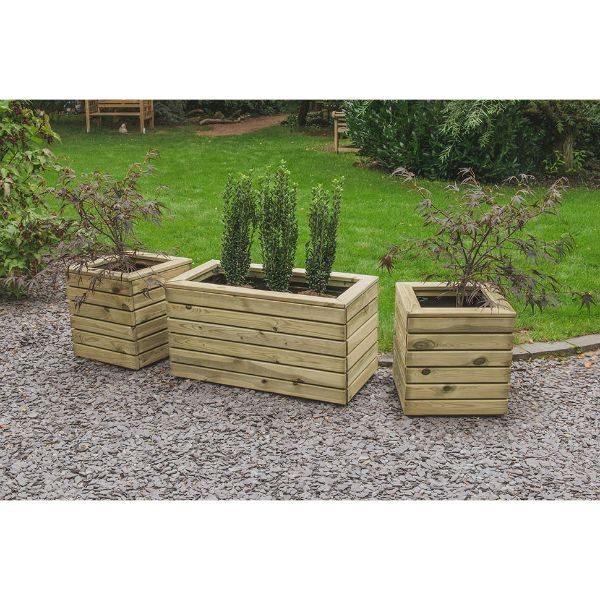 Forest Garden Linear Planter - Double 44cm(h) x 80cm(w) x 40cm(d)