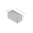 Forest Garden Linear Planter - Double 44cm(h) x 80cm(w) x 40cm(d)
