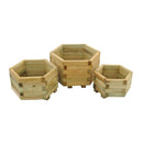 Forest Garden York Hexagonal Planter - Set of 3