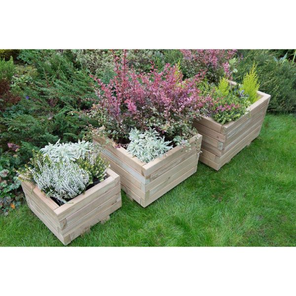 Forest Garden Kendal Square Planter - Set of 3