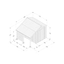 Forest Garden Timberdale 6 X 8 Double Door Apex Shed