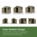 Forest Garden Timberdale 6 X 8 Double Door Apex Shed