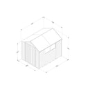 Forest Garden Overlap Pressure Treated 8x6 Apex Shed - Double Door