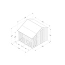 Forest Garden Overlap Pressure Treated 5x7 Apex Shed with Lean To