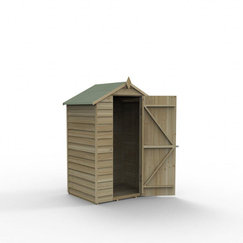 Forest 4'×3'  4Life Overlap Apex Shed, No Window