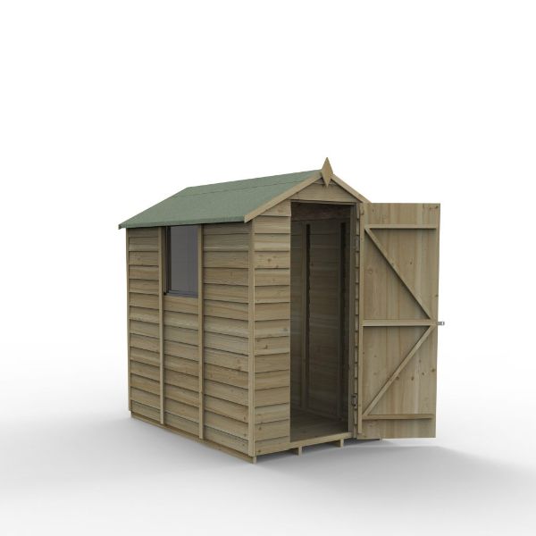 Forest Garden Overlap Pressure Treated 6x4 Apex Shed