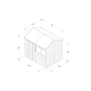 Forest Garden Overlap Pressure Treated 8x6 Reverse Apex Shed