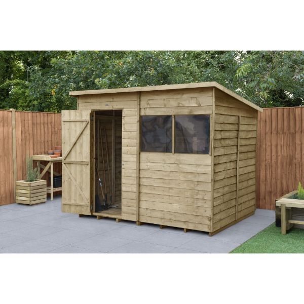 Forest Garden Overlap Pressure Treated 8x6 Pent Shed