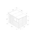 Forest Garden Overlap Pressure Treated 8x6 Pent Shed