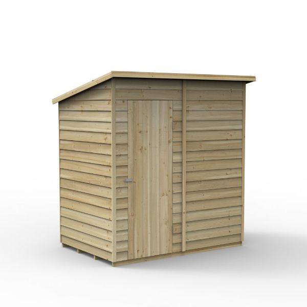 Forest Garden Overlap Pressure Treated 6x4 Pent Shed - No Window