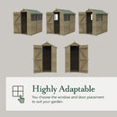 Forest Garden Overlap Pressure Treated 6x4 Pent Shed - No Window