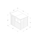 Forest Garden Overlap Pressure Treated 7x5 Pent Shed