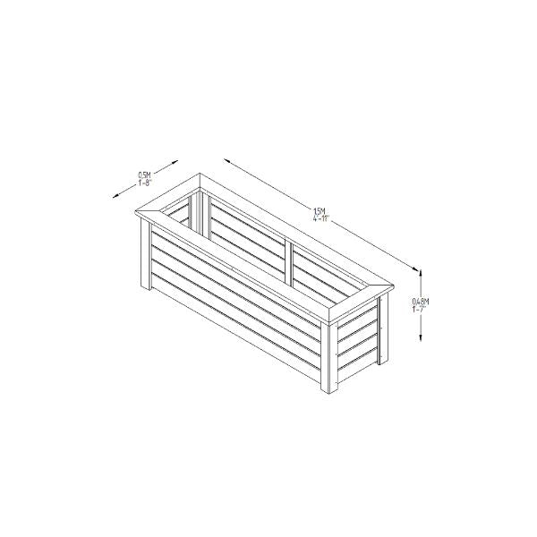 Forest Garden Cambridge Planter - 150x50