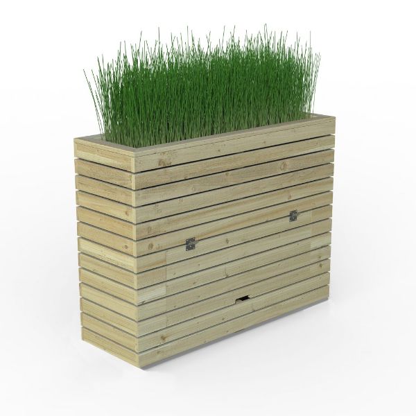 Forest Garden Linear Planter - Tall with Storage 91cm(h) x 120cm(w) x 40cm(d)