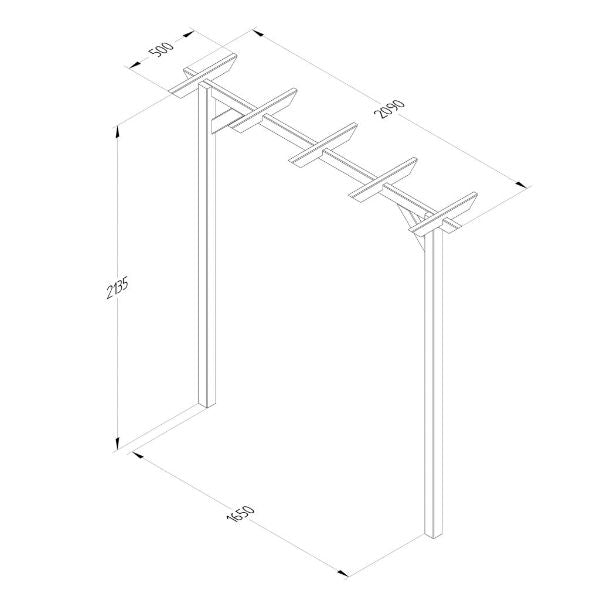 Forest Garden Hanbury Flat Top Arch