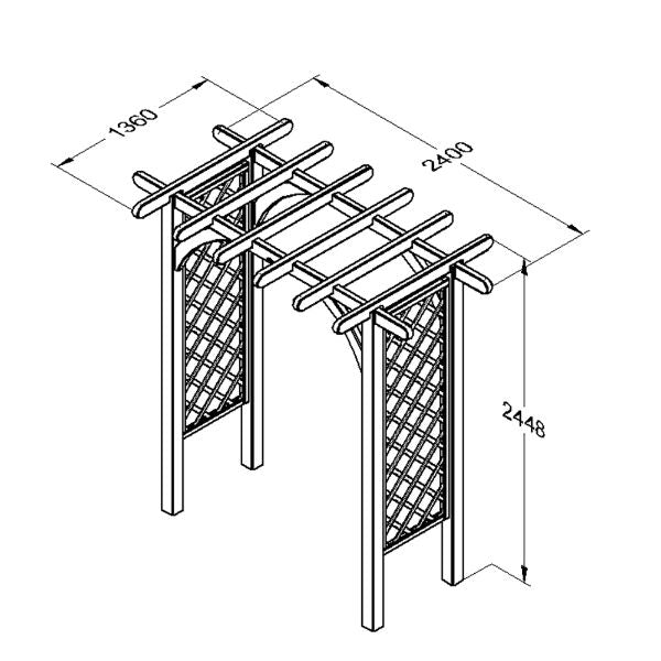 Forest Garden Large Ultima Pergola Arch