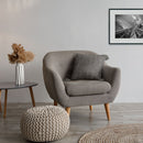 Herringbone Recycled Cotton Cushion 43 x 43cm - Black