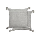 Herringbone Recycled Cotton Cushion 43 x 43cm - Silver