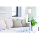 Herringbone Recycled Cotton Cushion 43 x 43cm - Silver