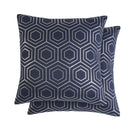 Hartford Foil Cushion 43 x 43cm - Navy Blue