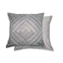 Serenity Pleated Sateen Finish Cushion 43 x 43cm - Grey